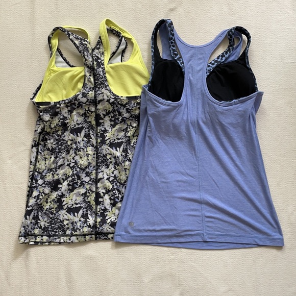 Lululemon racerback tanks. built-in sports bra. 6 - Picture 2 of 8